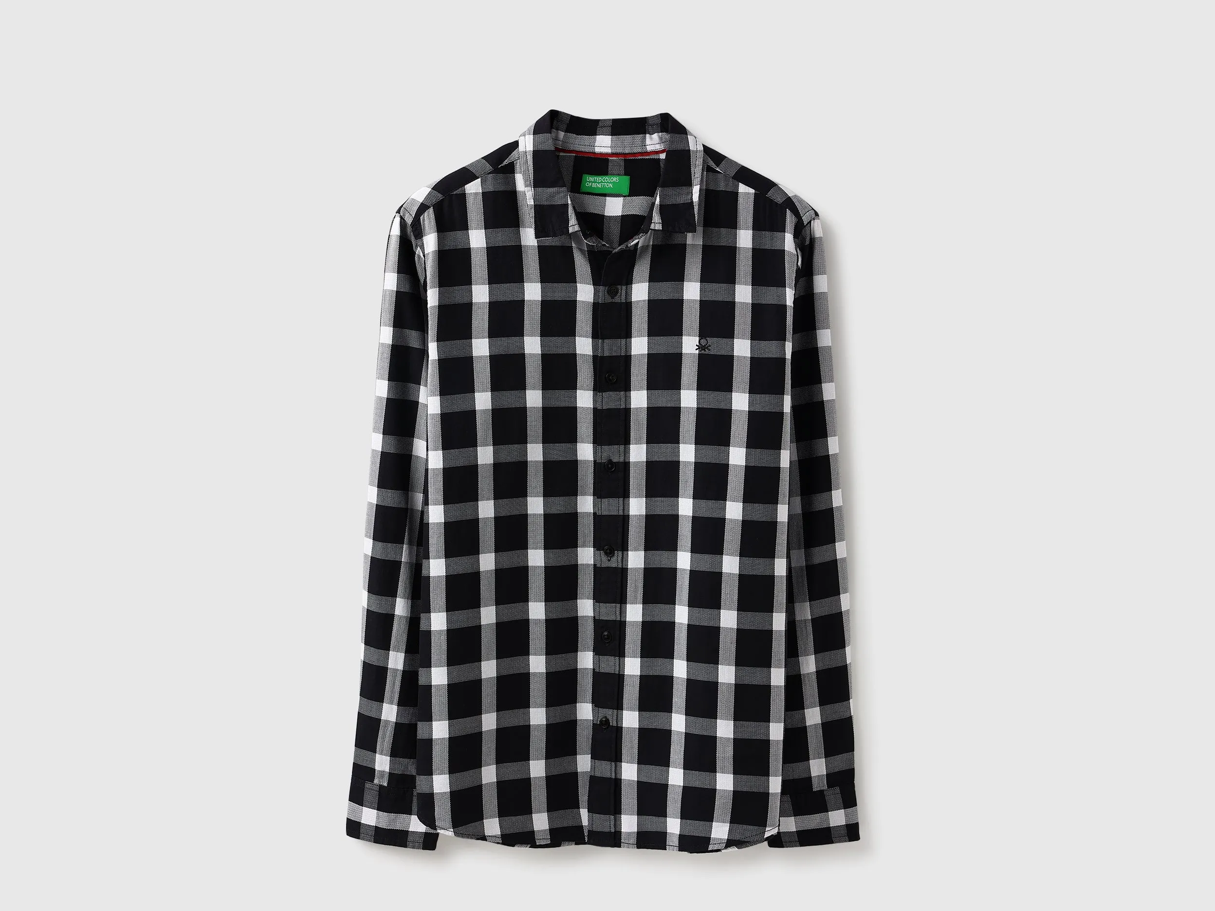 Regular Fit Spread Collar Oxford Checkered Shirt