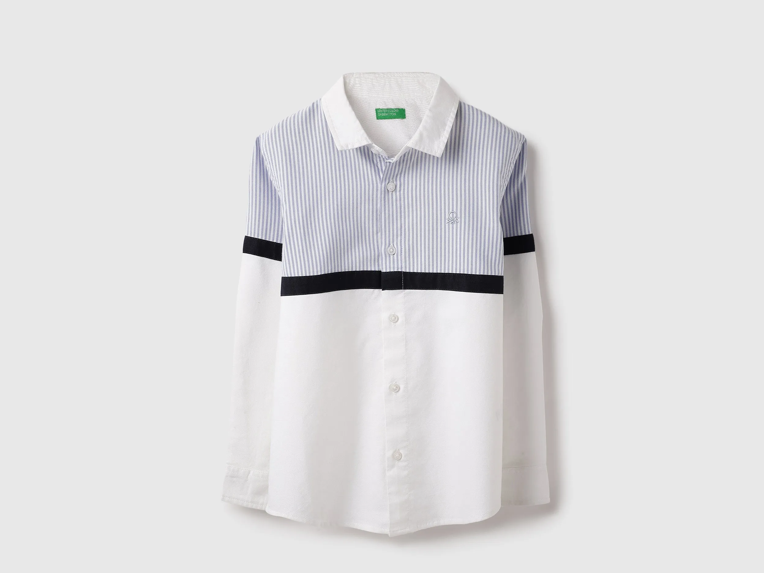 Regular Fit Spread Collar OXFORD Striped Shirt