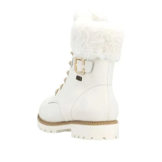 Remonte White Leather Ankle Boot
