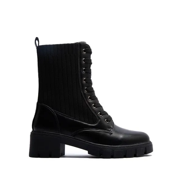 Renley Lace Up Bootie - Black
