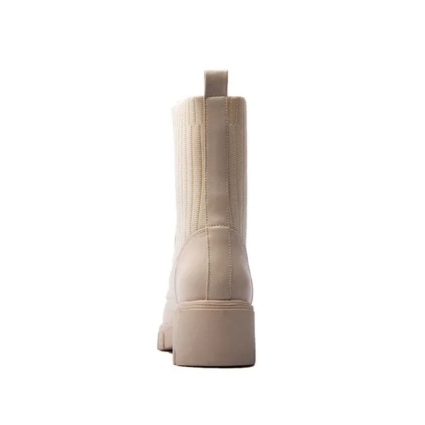 Renley Lace Up Bootie - Ivory