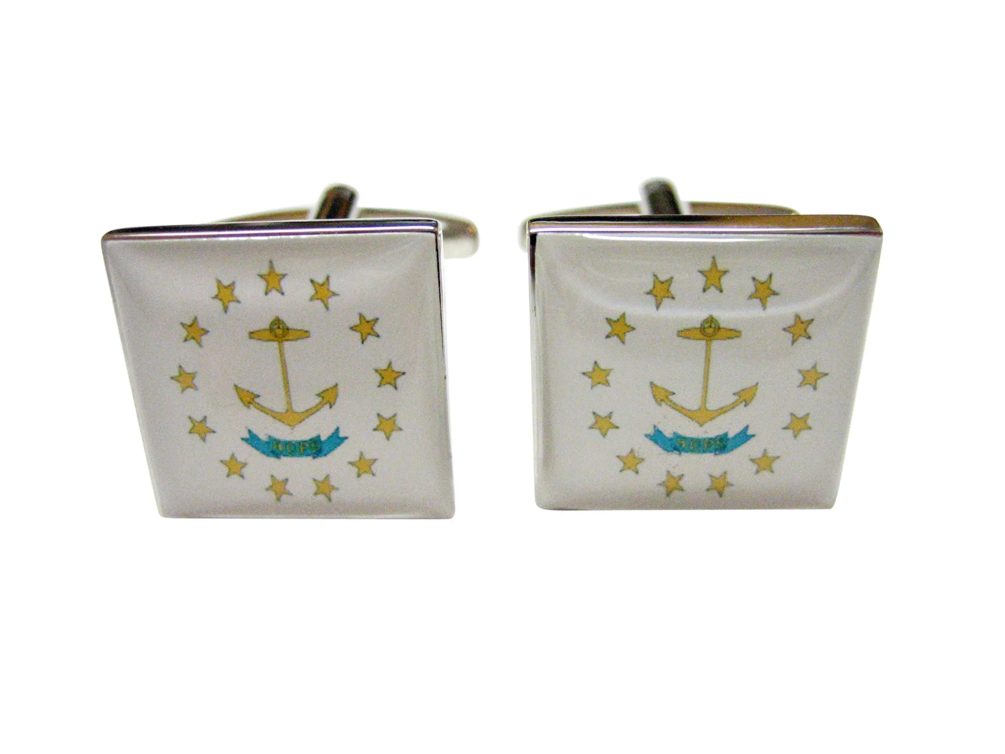 Rhode Island State Flag Design Cufflinks