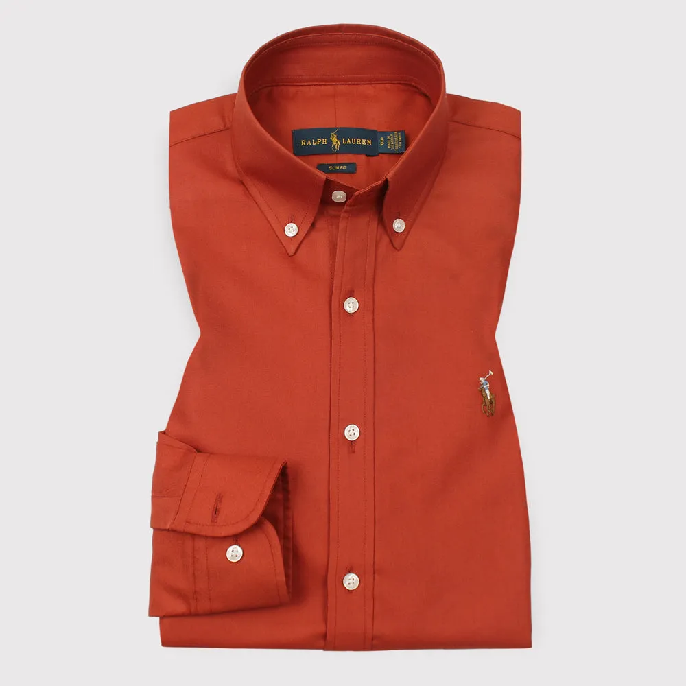 RL Fire Brick Embroidered logo Oxford Shirt