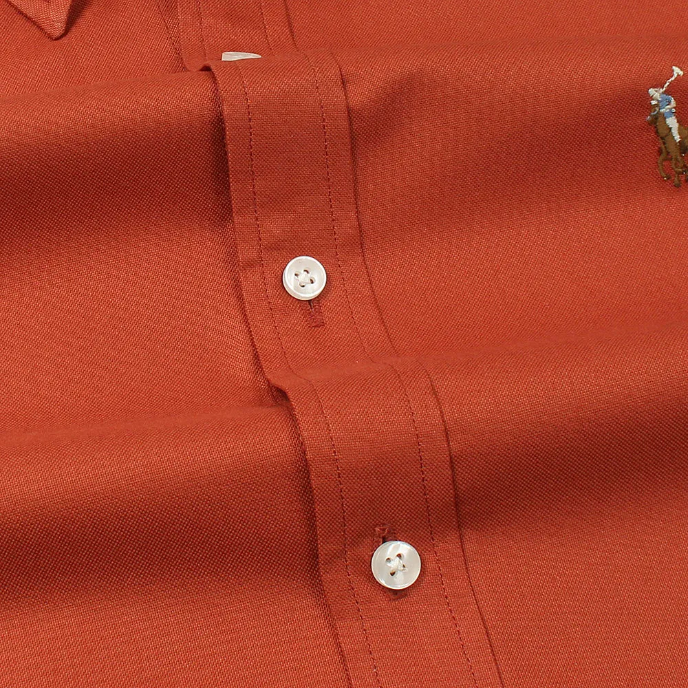 RL Fire Brick Embroidered logo Oxford Shirt