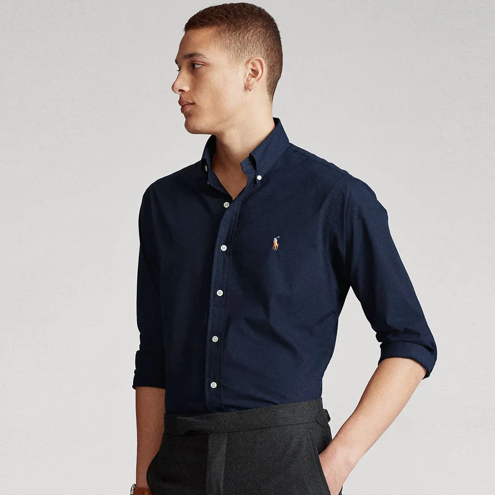 RL Navy embroidered logo Oxford Shirt