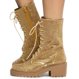 Rosalba-1 Rhinestone Booties