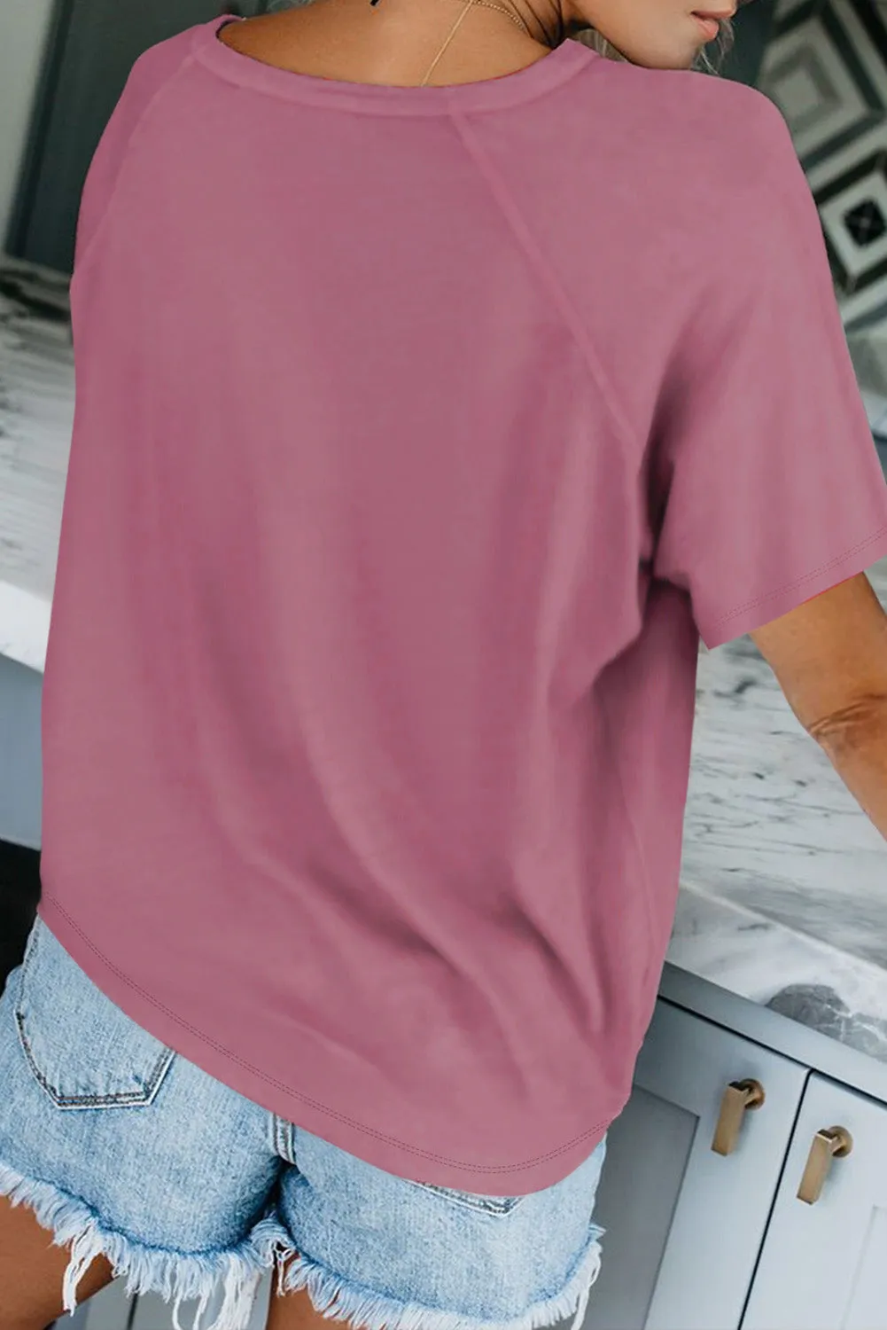 Round Neck Raglan Sleeve T-shirt