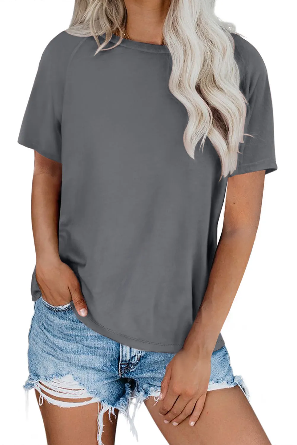 Round Neck Raglan Sleeve T-shirt