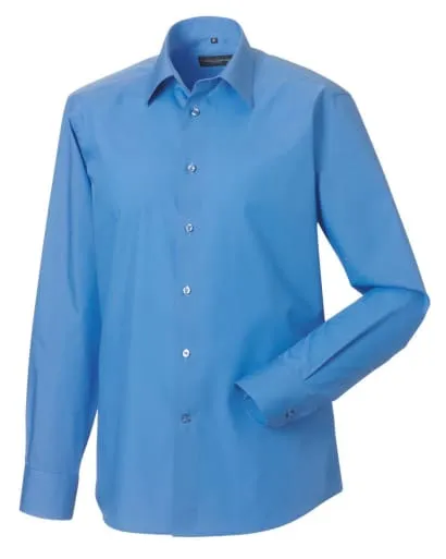 Russell Collection Men's Long Sleeved corporate Poplin Shirt-924M