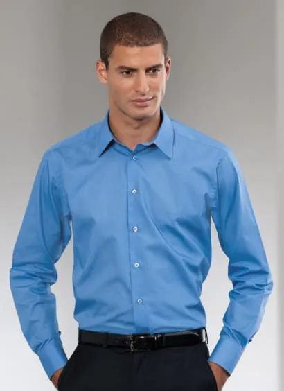 Russell Collection Men's Long Sleeved corporate Poplin Shirt-924M