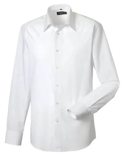 Russell Collection Men's Long Sleeved corporate Poplin Shirt-924M