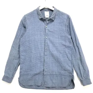 [S] Visvim 14SS Long Rider Indigo Check L/S Shirt Cotton / Linen