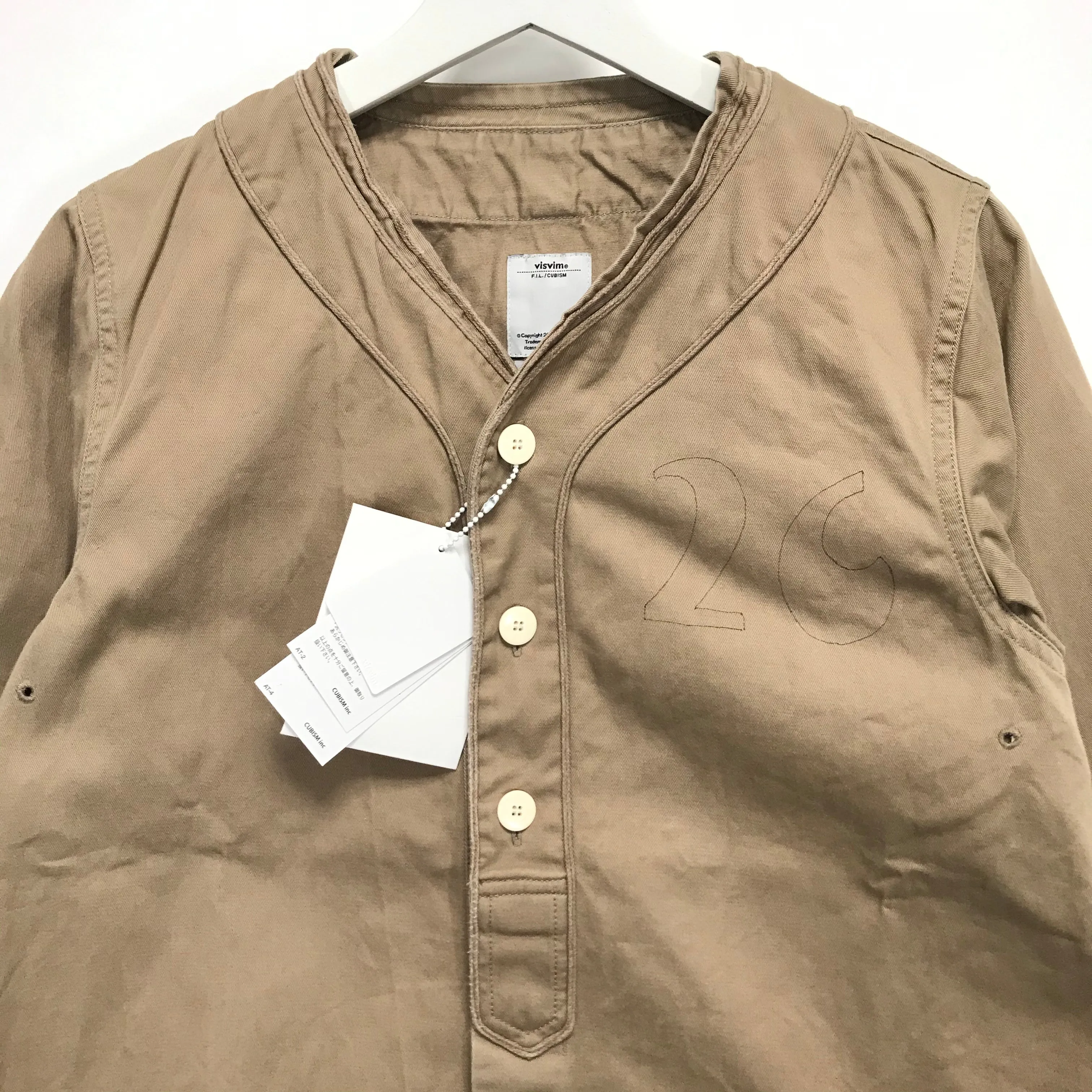 [S] Visvim 17AW Dugout Shirt Numbering Chino Beige