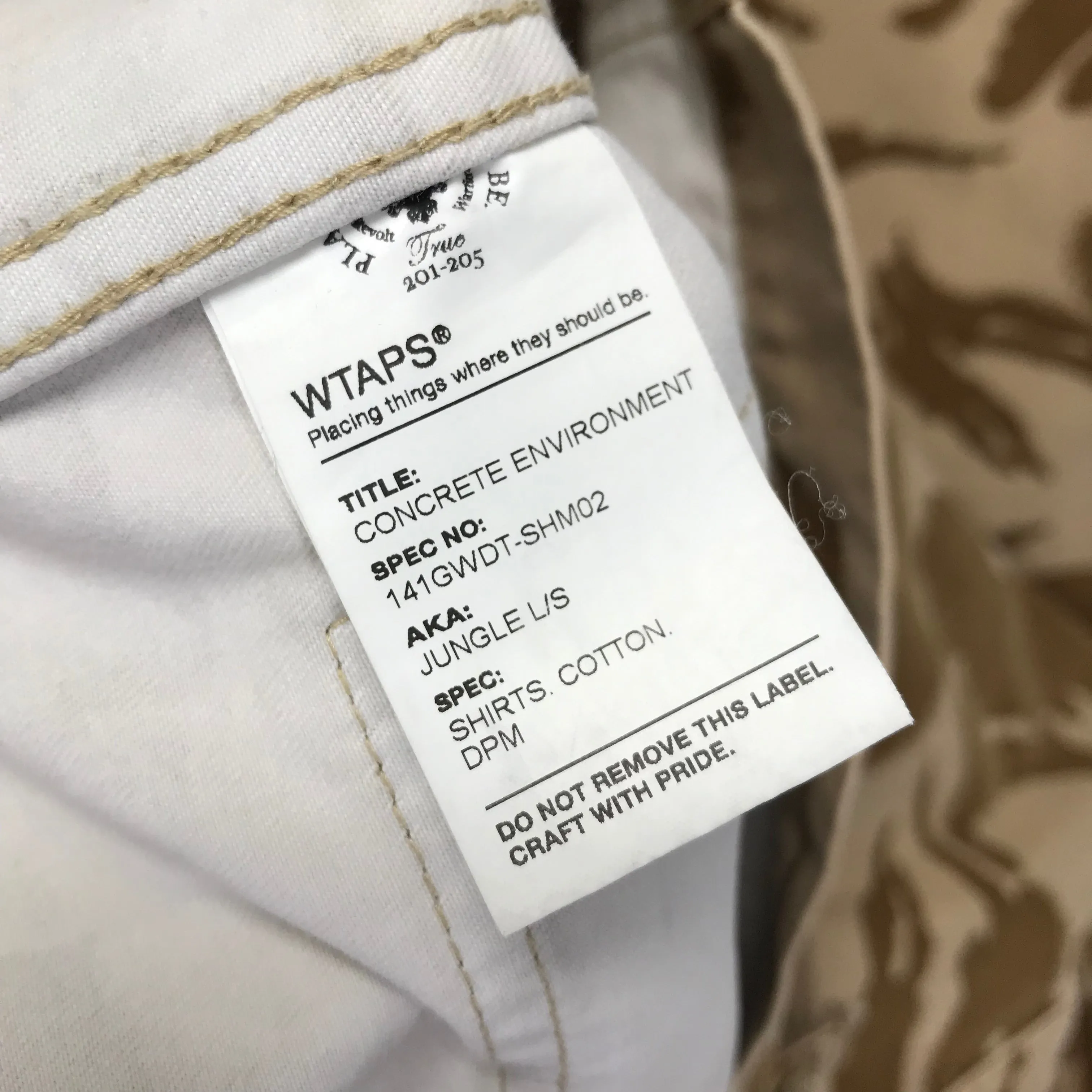 [S] WTaps 14SS Jungle L/S Shirt Desert Camo