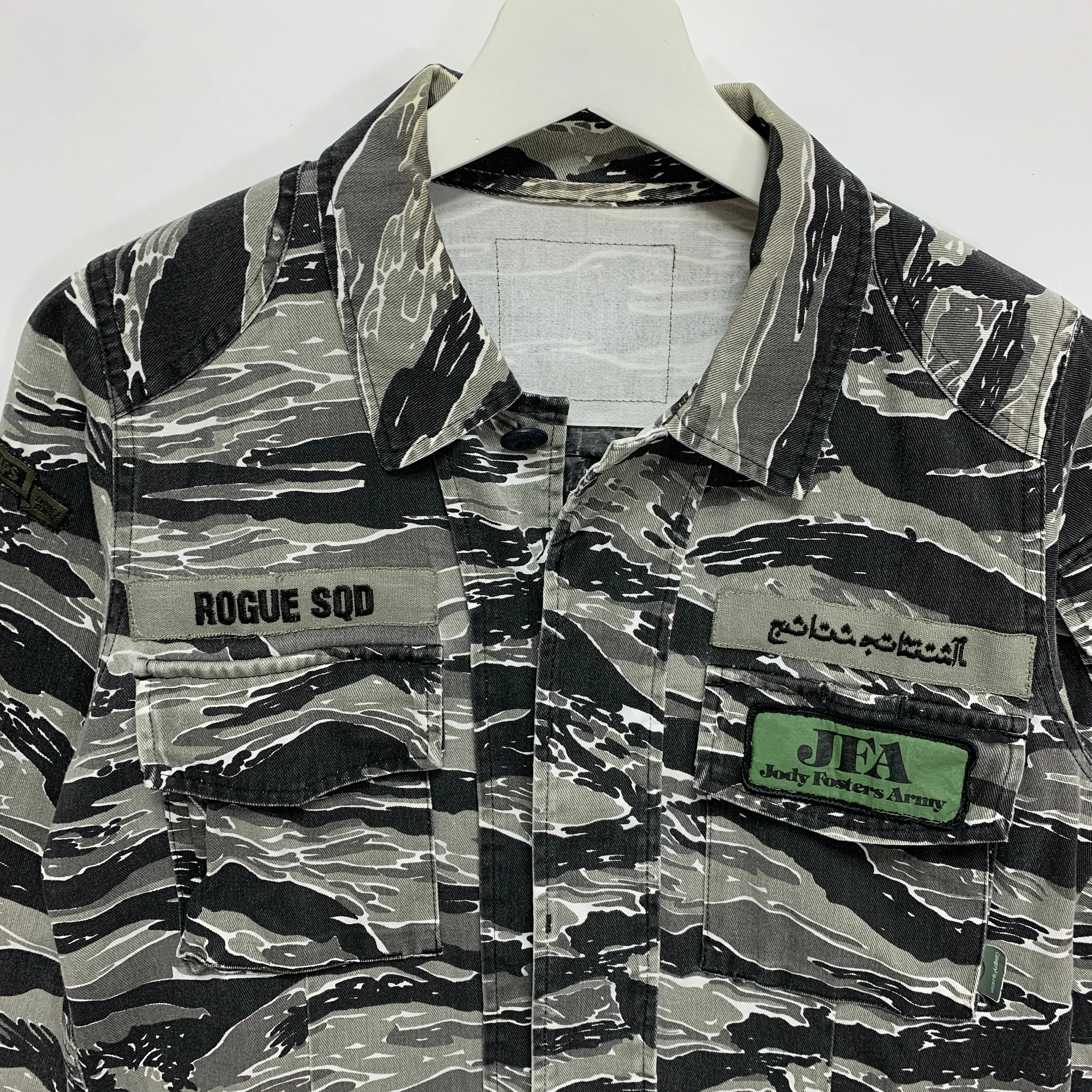 [S] WTAPS x UNDERCOVER Tiger Camo Rogue Squad Jungle L/S Shirt Jacket Grey