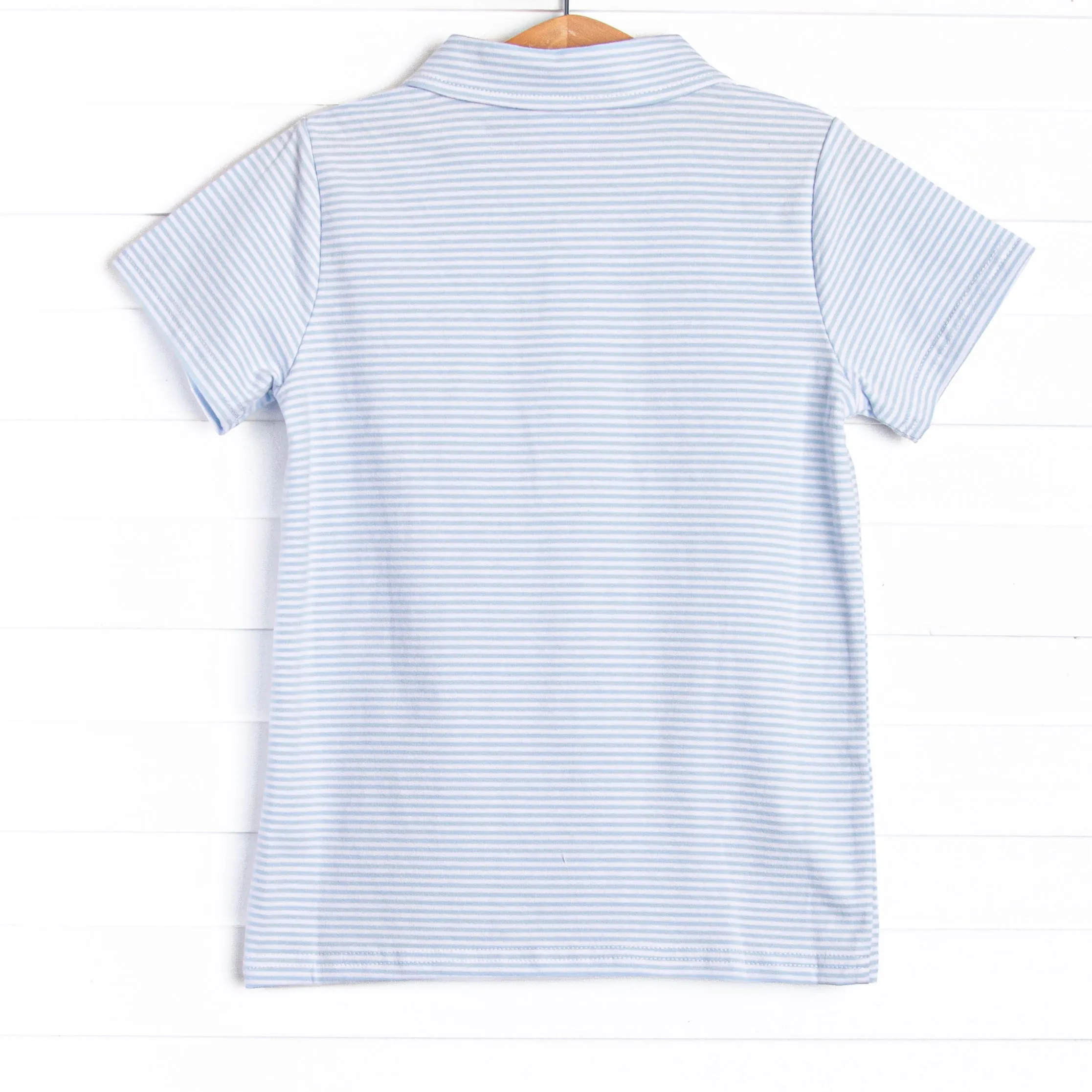 Sailboat Bay Embroidered Polo, Blue