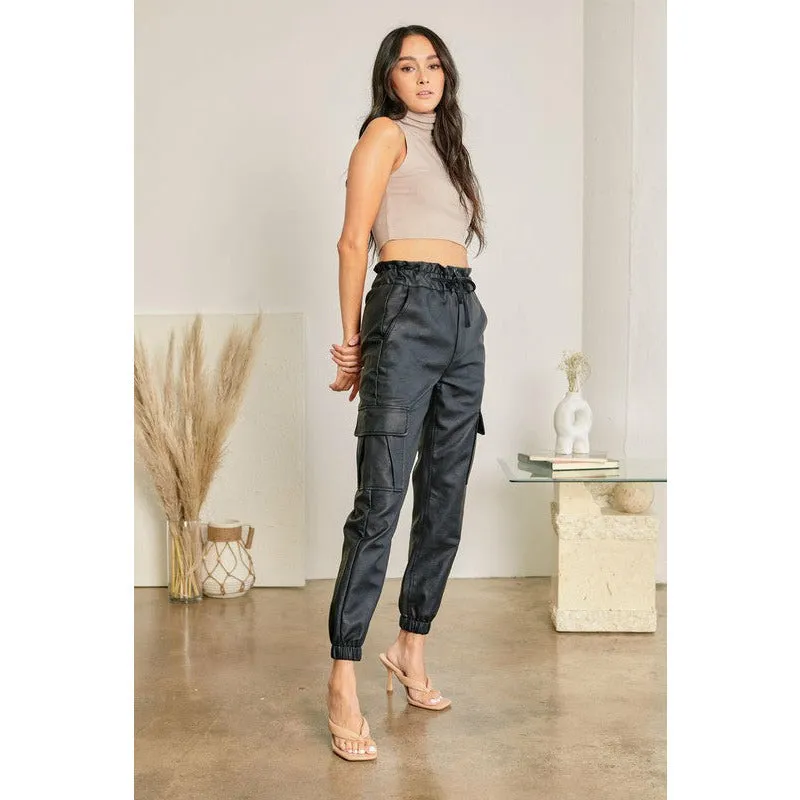 Sassiness All Around Paperbag Jogger Pants - Black