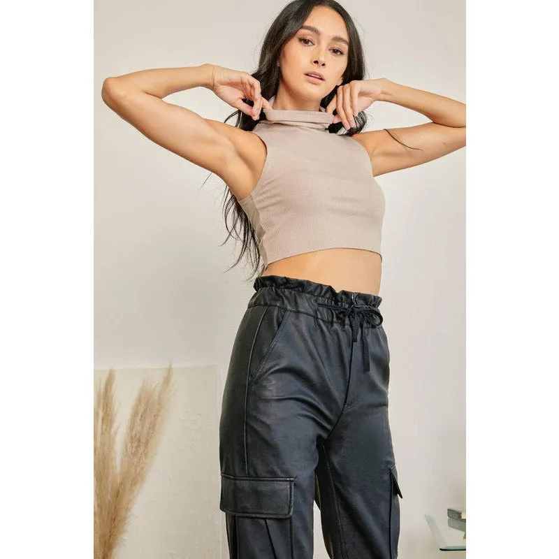 Sassiness All Around Paperbag Jogger Pants - Black