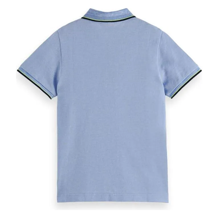 Short-Sleeved Polo - Blue Melange