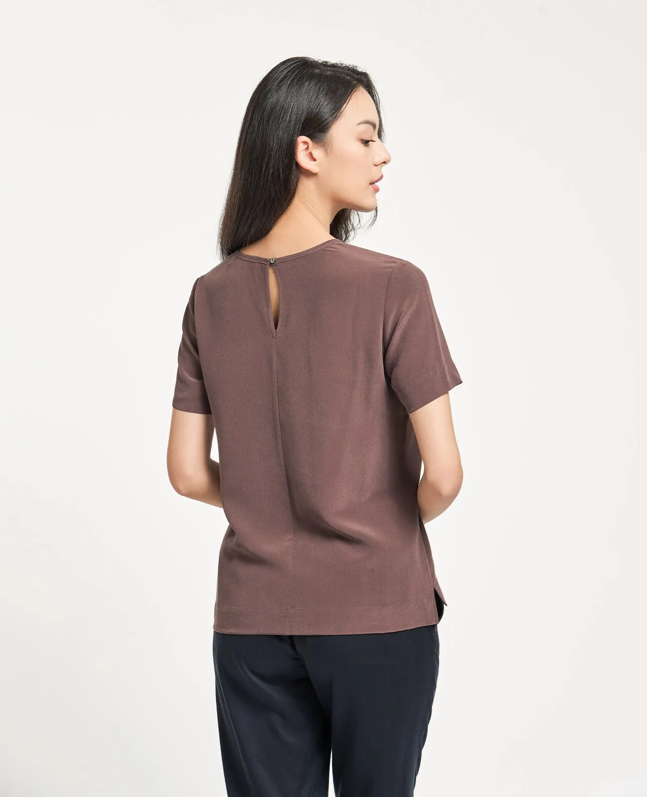 Silk Crew Neck Tee