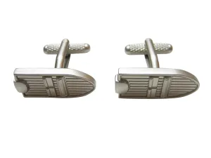 Silver Toned Boat Cufflinks