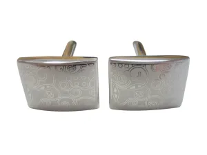 Silver Toned Intricate Design Cufflinks