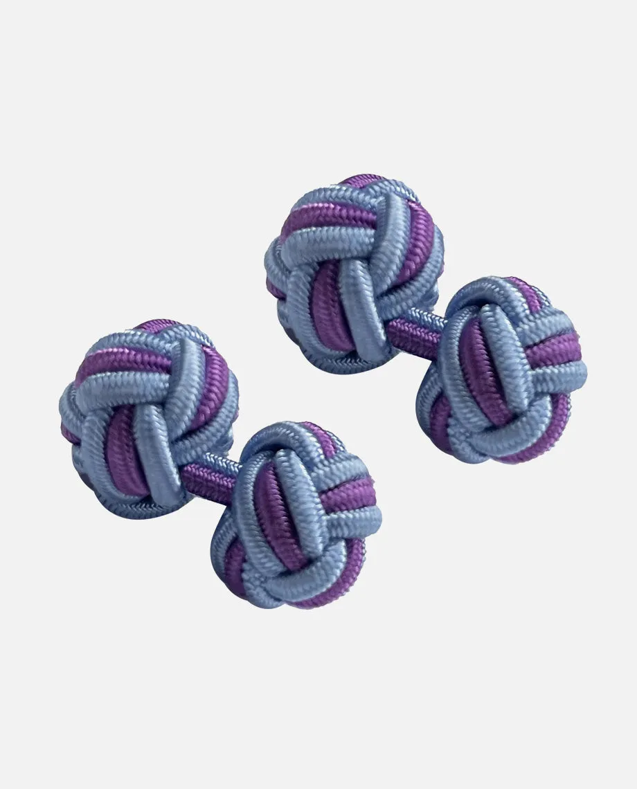 Sky Blue & Purple Mix Silk Knots