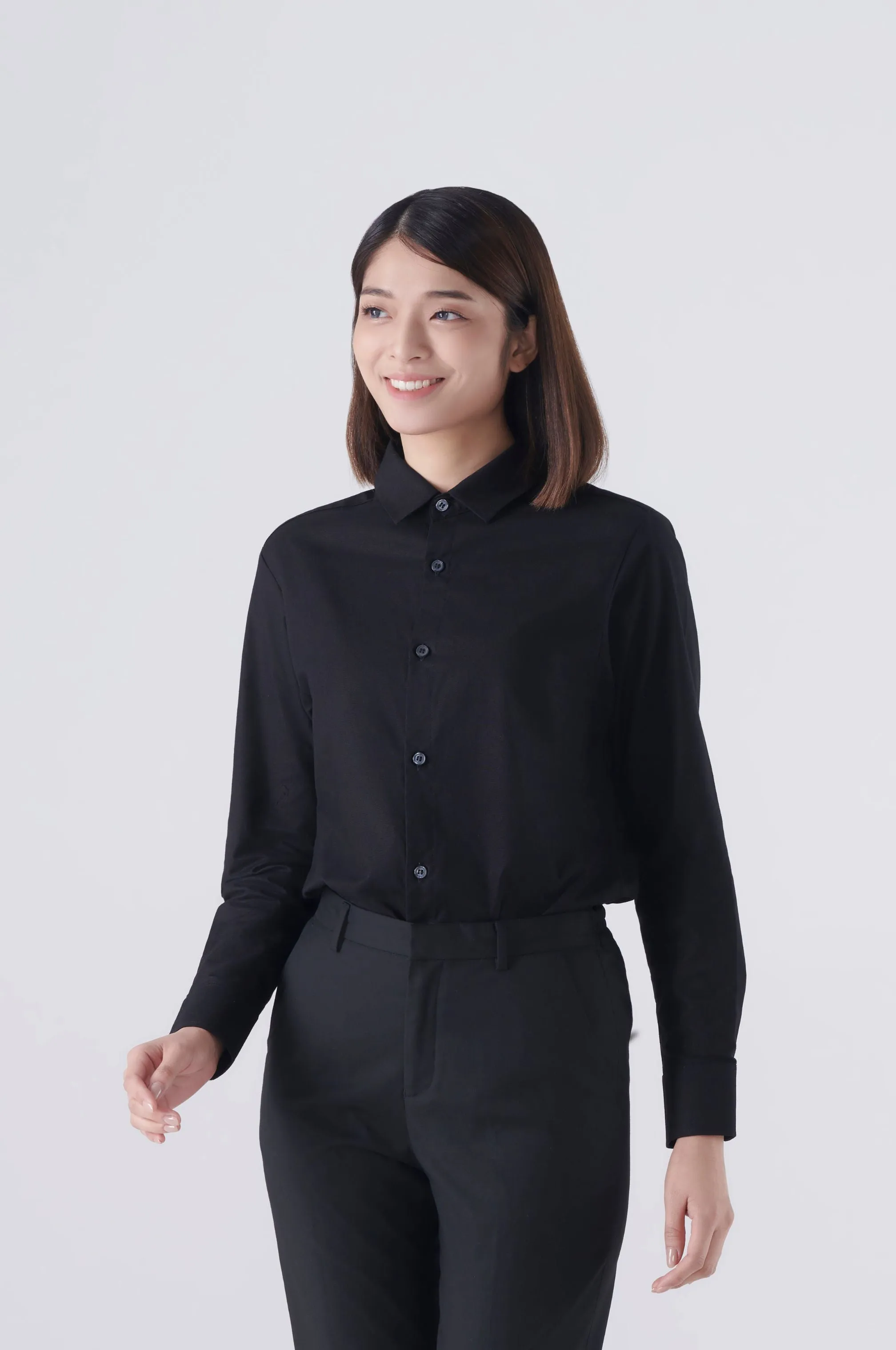 Skyler Black Shirt, Long Sleeve