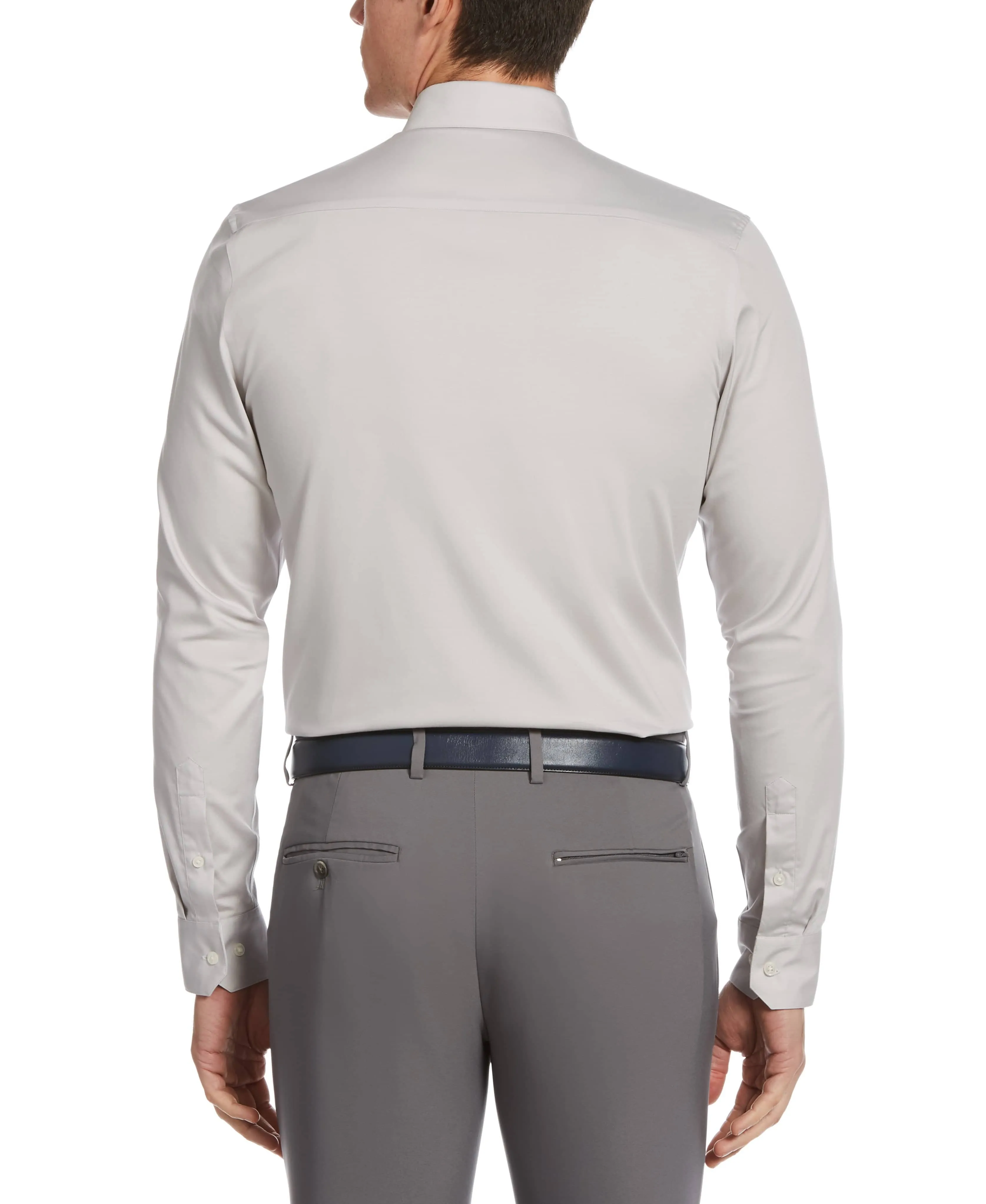 Slim Fit Light Gray Dress Shirt
