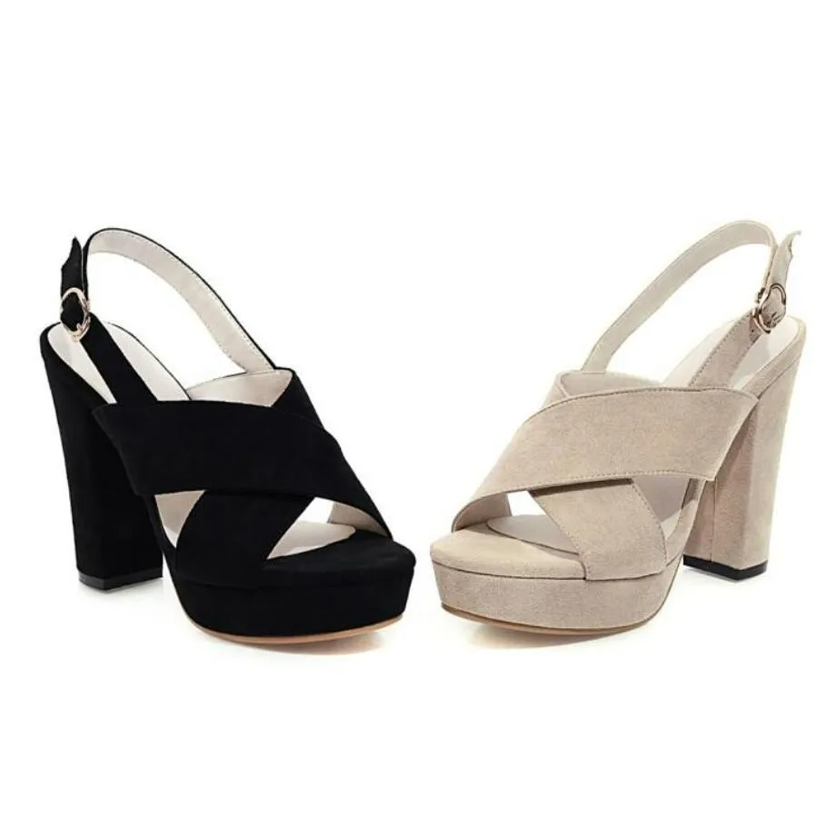 Small Feet Chunky Heel Slingback Shoes GS161