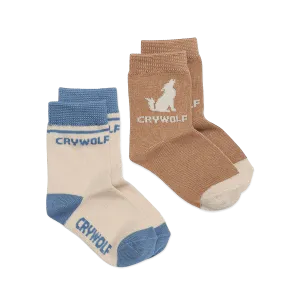 SOCK 2-PACK || Tan/Southern Blue | Crywolf