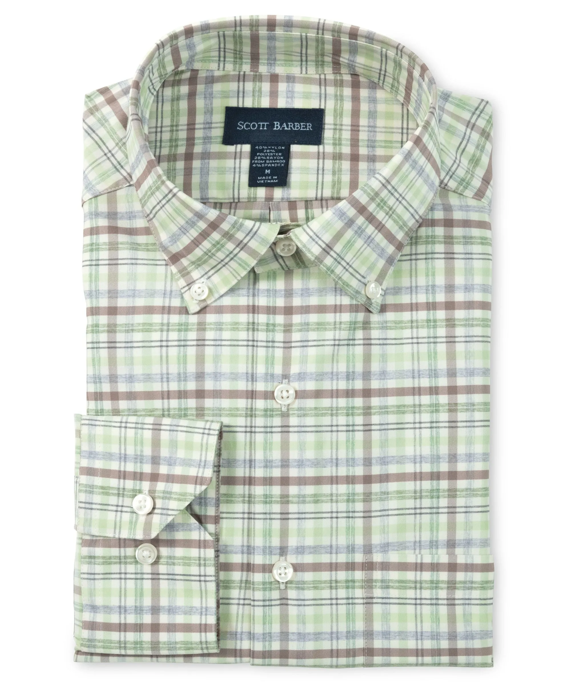 Soft Performance Melange Plaid in Fossil