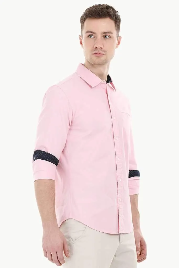 Solid Herringbone Shirt