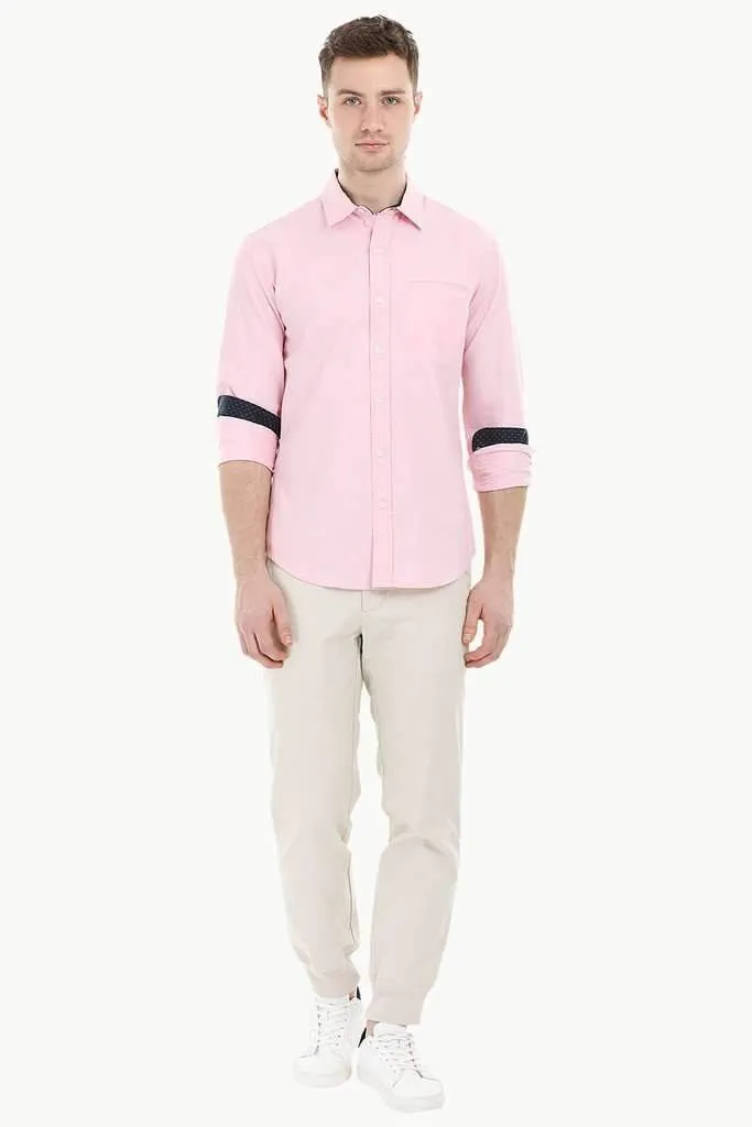 Solid Herringbone Shirt