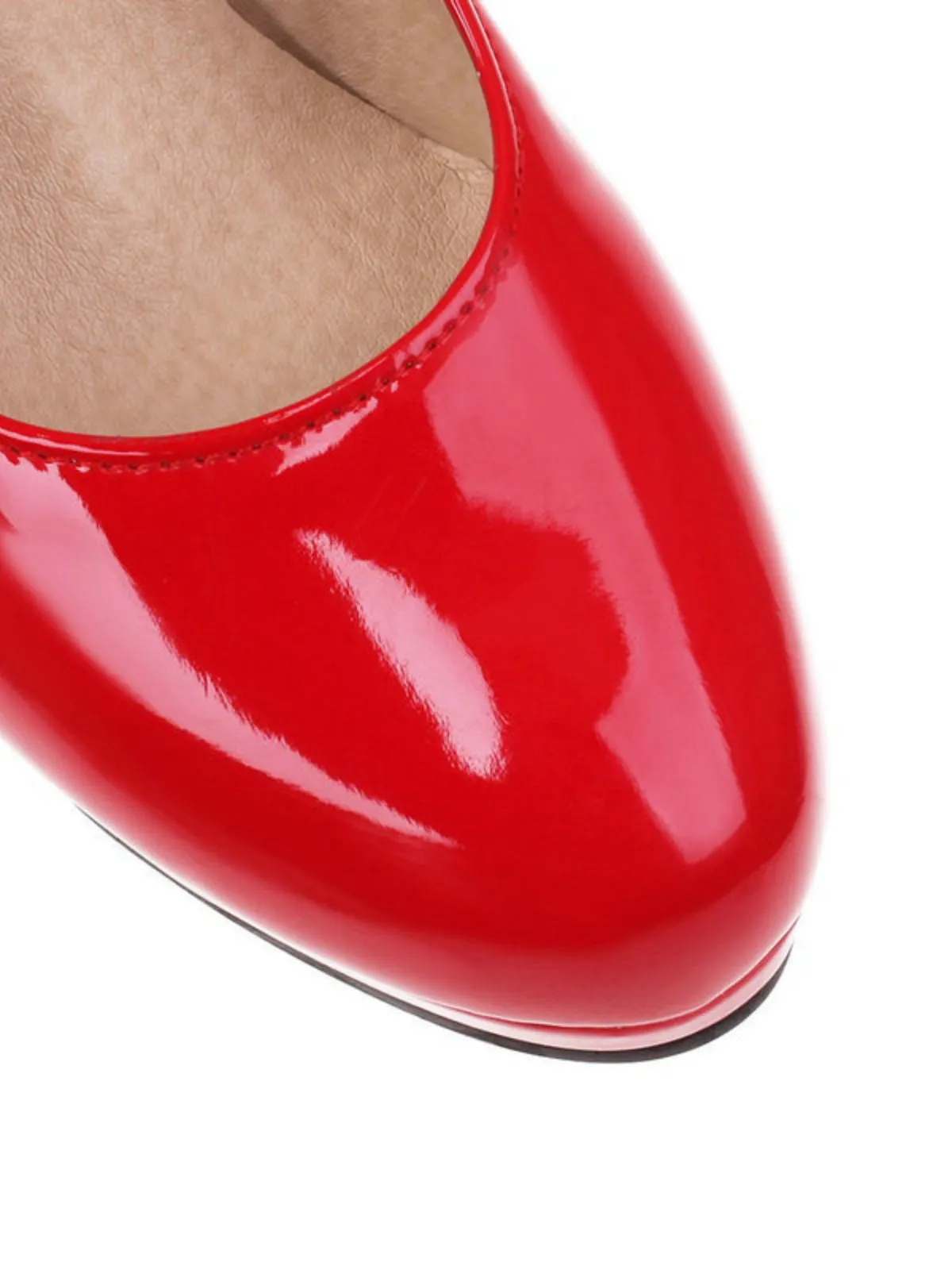 Solid Leather Bowknot Buckle Strap Chunky Heels
