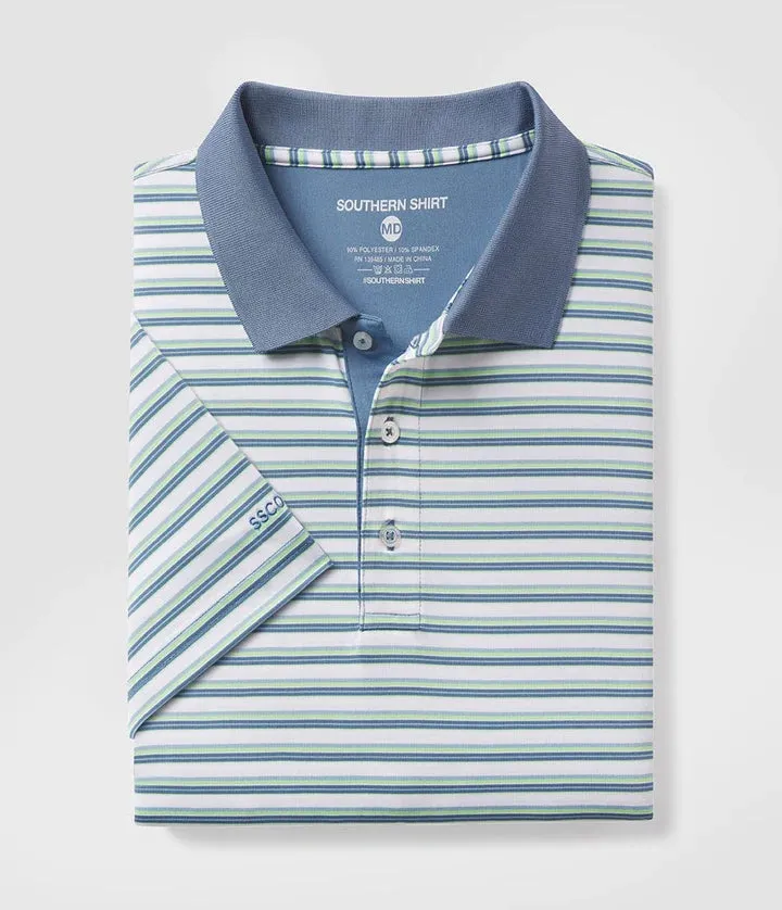 SOMERSET STRIPE POLO OFF COURSE