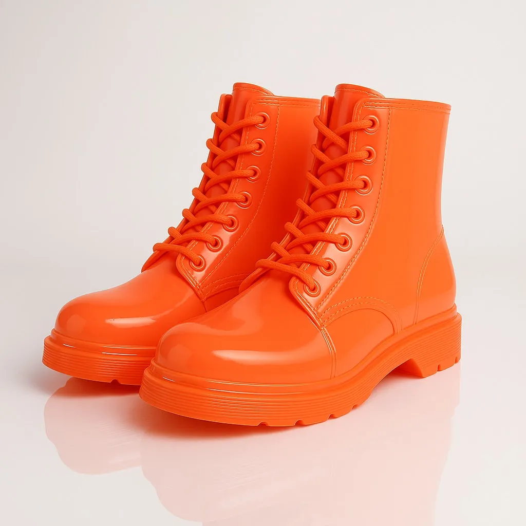 SpaceWalkers – Glossy Combat Boots for Bold Looks