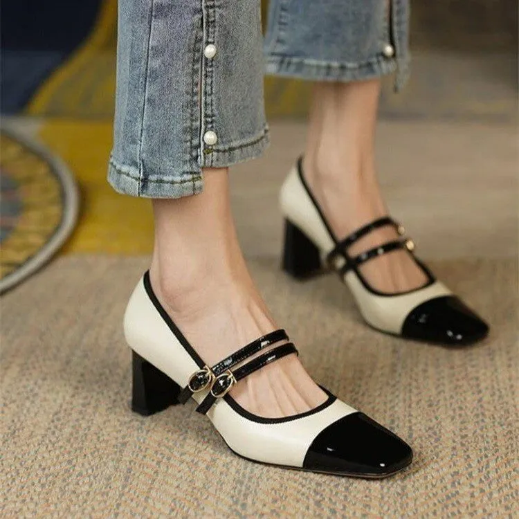 Square Head Chunky Heels