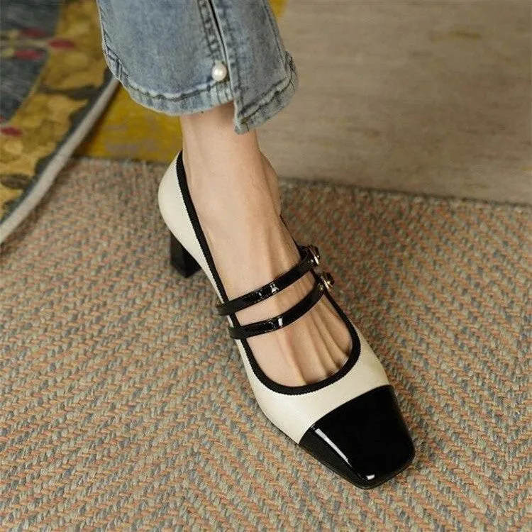 Square Head Chunky Heels