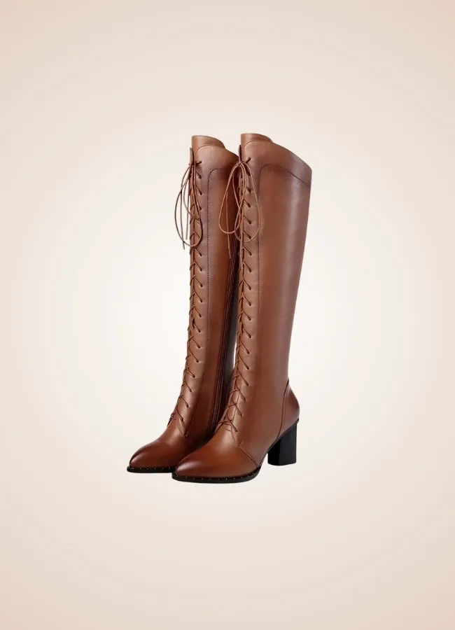 Steampunk High Knee Chunky Boots