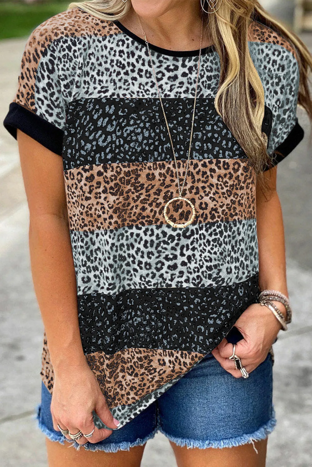 Striped Colorblock T-shirt