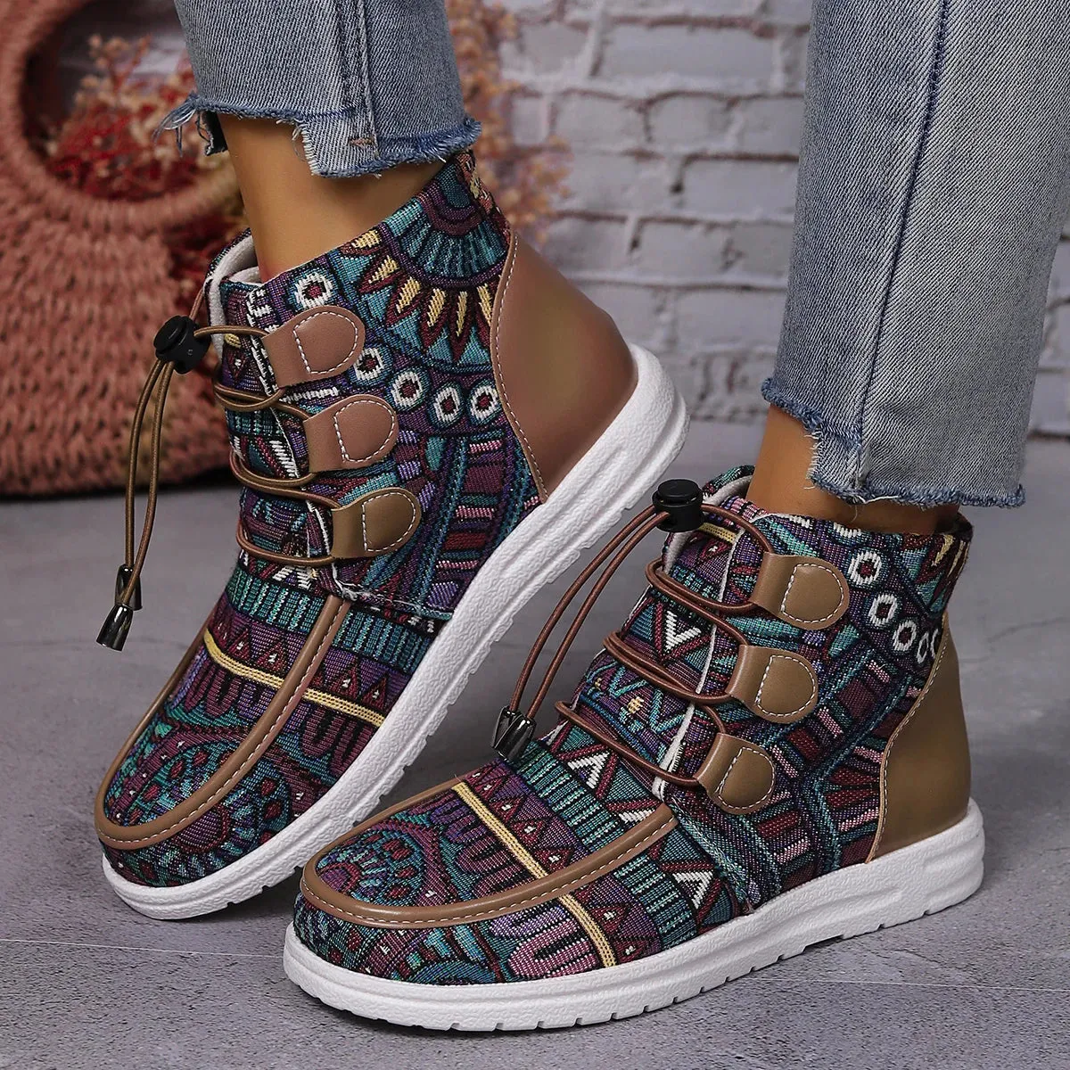 Stylish Winter Flat Ankle Boots for Women