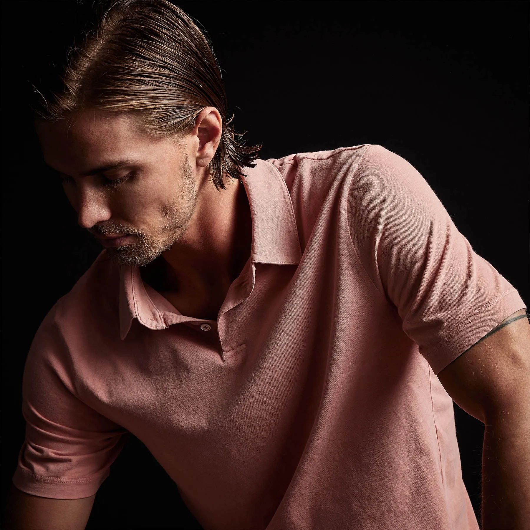 Sueded Jersey Polo - Spritz Pigment