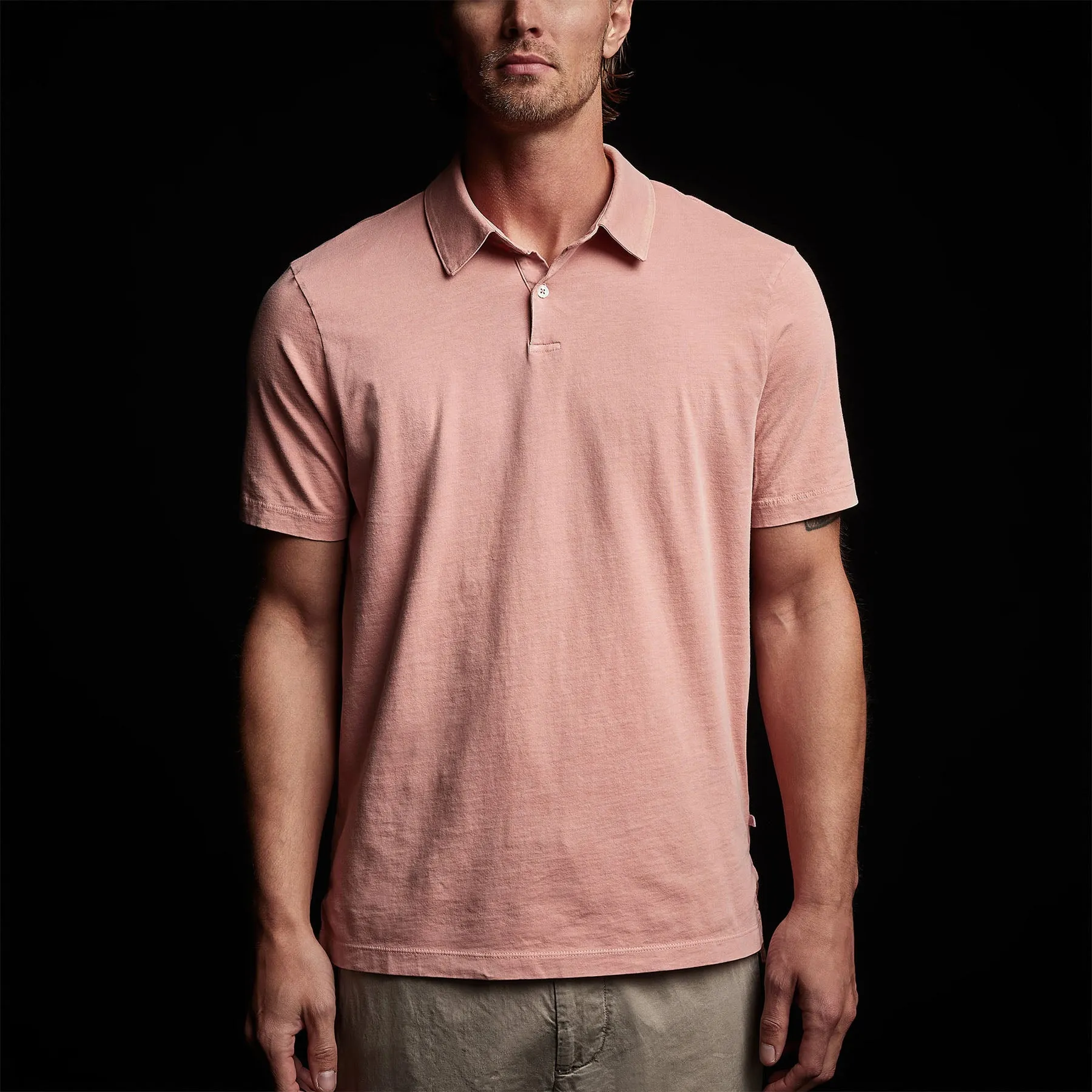 Sueded Jersey Polo - Spritz Pigment
