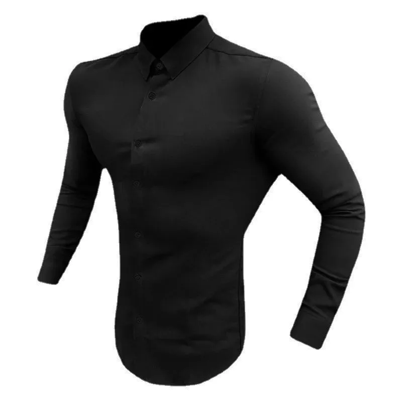 Super Slim Fit Long Sleeve Dress Shirt for Men