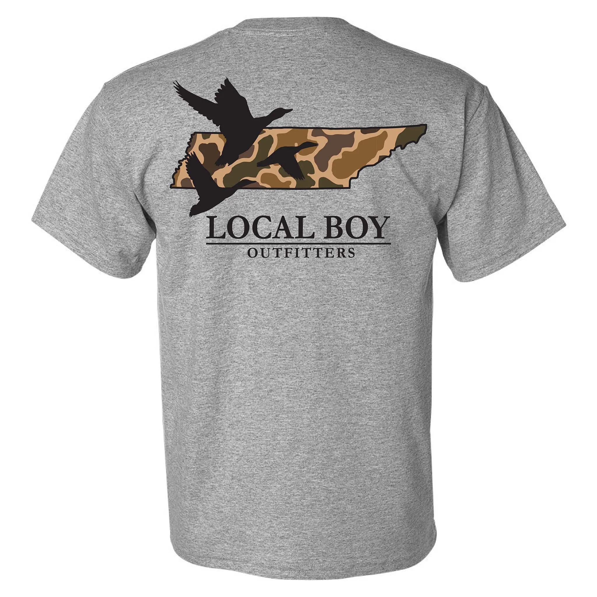 Tennessee Camo State Short Sleeve T-Shirt in Oxford Grey