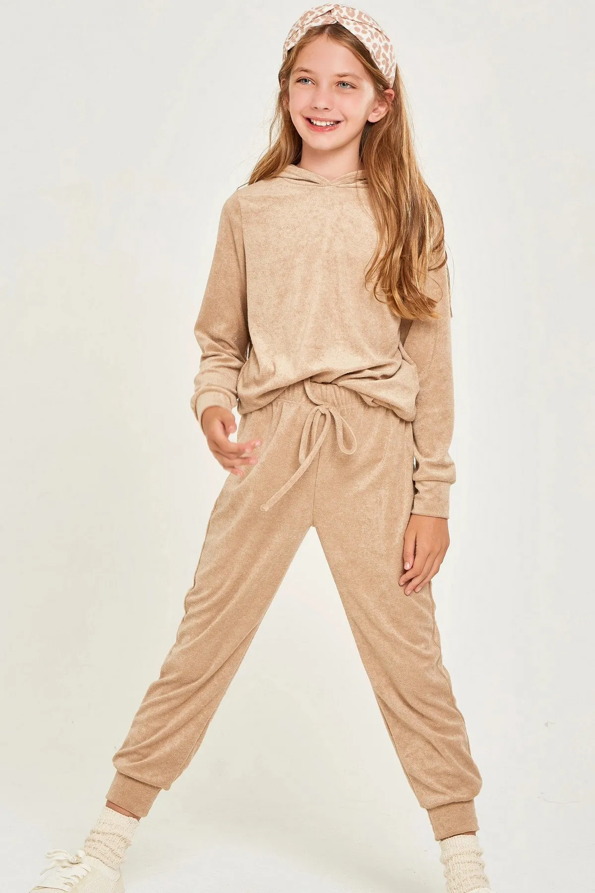 Terry Hoodie and Jogger Set - Taupe