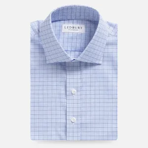 The Blue Kent Windowpane Check Custom Shirt