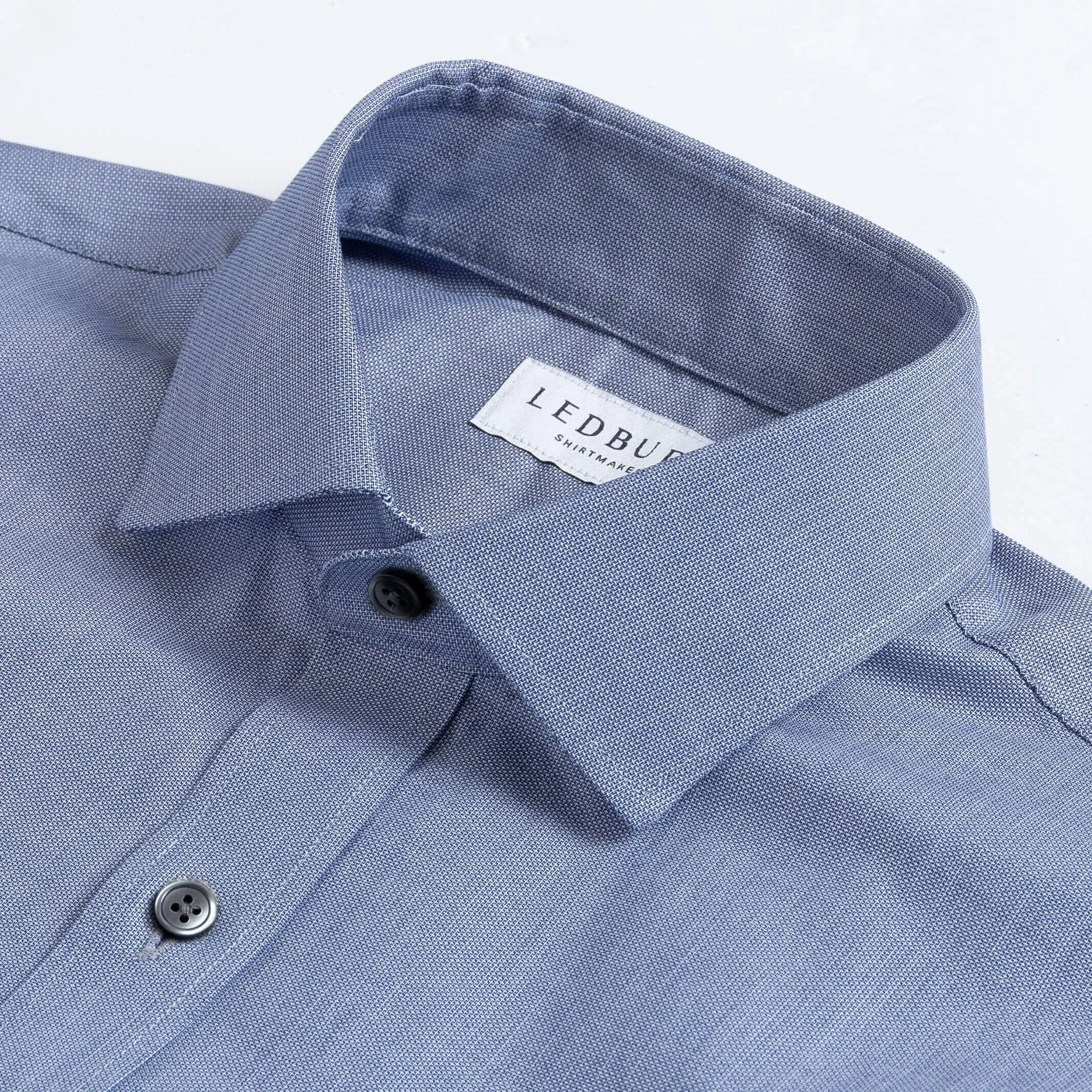 The Deep Blue Linden Dobby Dress Shirt