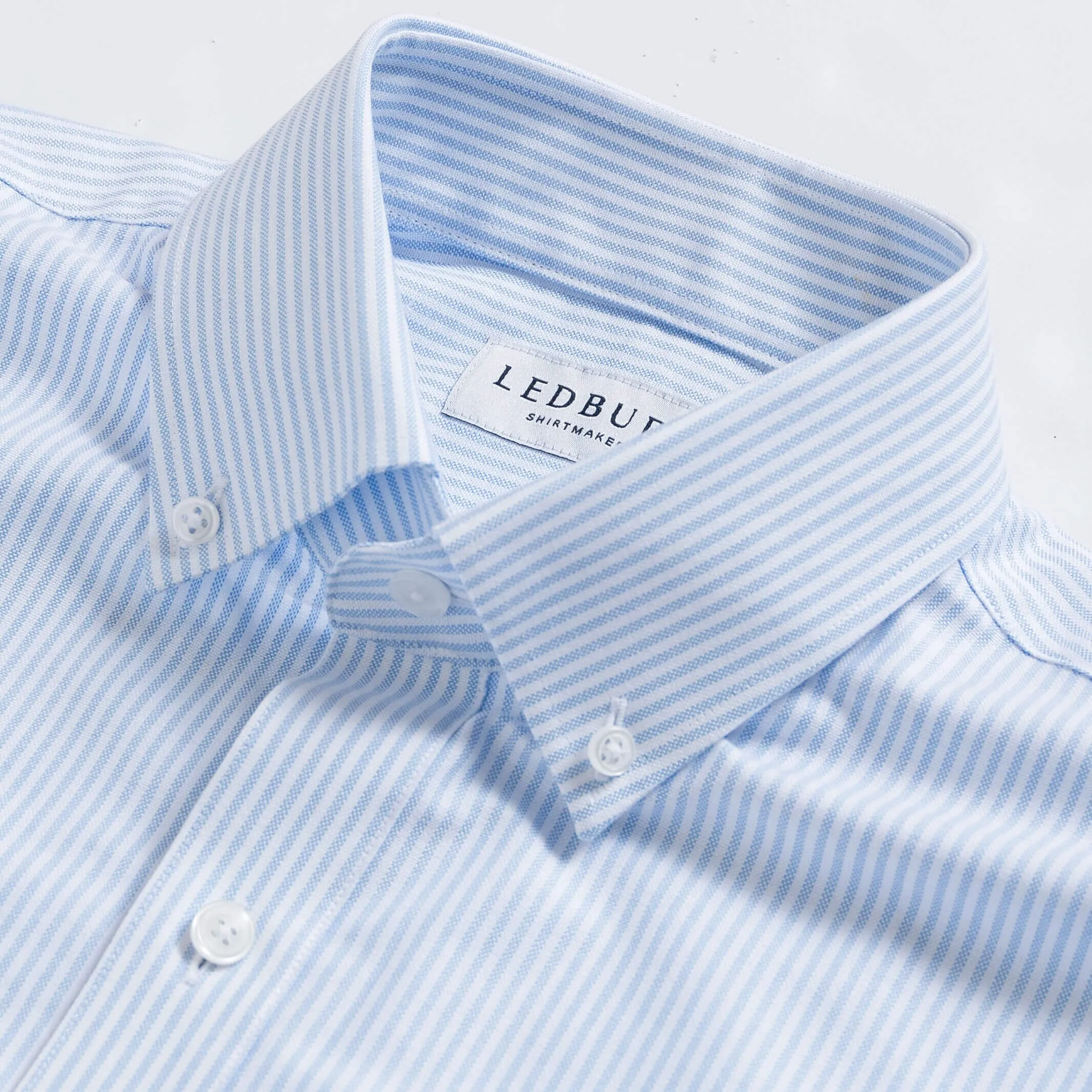 The Light Blue Mayfield Oxford Stripe Popover Custom Shirt